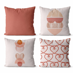 Kit 4 Capas De Almofadas 45x45 - Terracota Love