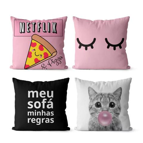 Kit 4 Capas De Almofadas 45x45 - Unidos do Sofá