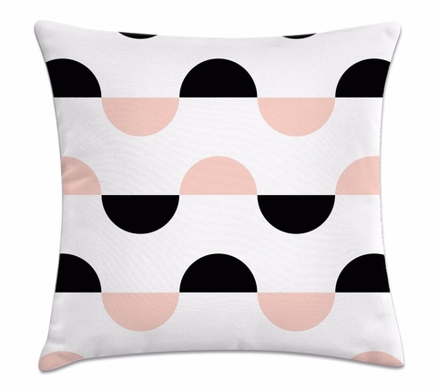 Capa De Almofada Decorativa 45x45 - meia lua fundo branco