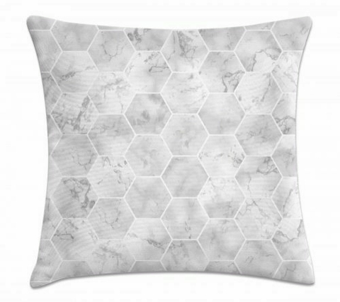 Capa De Almofada Decorativa 45x45 - mármore branco