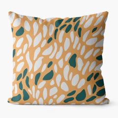 Kit 4 Capas De Almofadas 45x45 - Floral Verde e laranja - Kombigode Store