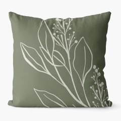 Kit 4 Capas De Almofadas 45x45 - Verde Floral - comprar online