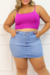Short Saia Jeans Plus Size - Claro - Sairaf Jeans