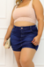 Short Saia Jeans Plus Size - Escuro na internet