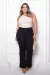 Calça Flare Jeans Plus Size - Preta