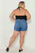 Shorts Jeans Plus Size Barra Normal - comprar online