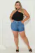 Shorts Jeans Plus Size Barra Normal