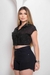 Short Jeans Cintura Alta - Preto - Sairaf Jeans