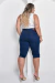Bermuda Ciclista Jeans Plus Size Cintura Alta - Escura - comprar online