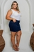 Saia Jeans Plus Size Barra Desfiada - Marinho - Sairaf Jeans
