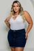 Saia Jeans Plus Size Barra Desfiada - Marinho - comprar online