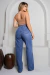 Calça Wide Leg Jeans - Azul Tradicional na internet
