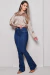 Calça Boot Cut Jeans - Escura - comprar online