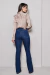 Calça Boot Cut Jeans - Escura na internet