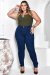 Calça Skinny Jeans Plus Size Feminina Cintura Alta - Media - comprar online