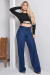 Calça Wide Leg Jeans - Azul Strass - loja online