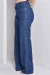 Calça Wide Leg Jeans - Azul Strass