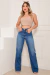 Calça Wide Leg Jeans - Escura - comprar online