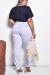 Calça Reta Jeans Plus Size - Branca na internet