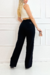 Calça Wide Leg Jeans - Preta - loja online