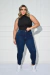 Calça Cigarrete Jeans Plus Size - Escura