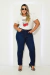 Calça Reta Jeans Plus Size - Escura