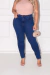 Calça Skinny Jeans Plus Size Barra Desfiada - Escura na internet