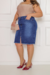 Saia Jeans Plus Size Com Fenda Frontal - Escura na internet