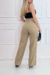 Calça Wide Leg de Sarja - Cáqui - Sairaf Jeans