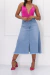 Saia Jeans Midi Evasê - Clara 2033 - Sairaf Jeans