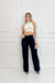 Calça Wide Leg Jeans - Preta