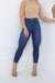 Calça Cigarrete Jeans Com Abertura - Escura na internet