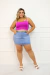 Short Saia Jeans Plus Size - Claro