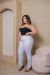 Calça Skinny Jeans Plus Size - Branca - comprar online
