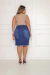 Saia Jeans Plus Size Com Fenda Frontal - Escura - comprar online