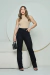 Calça Reta Jeans - Preta