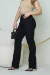 Calça Reta Jeans - Preta na internet