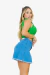 Saia De Pregas Jeans - Clara na internet