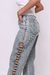 CALÇA JEANS RETA COM DETALHE LATERAL - loja online