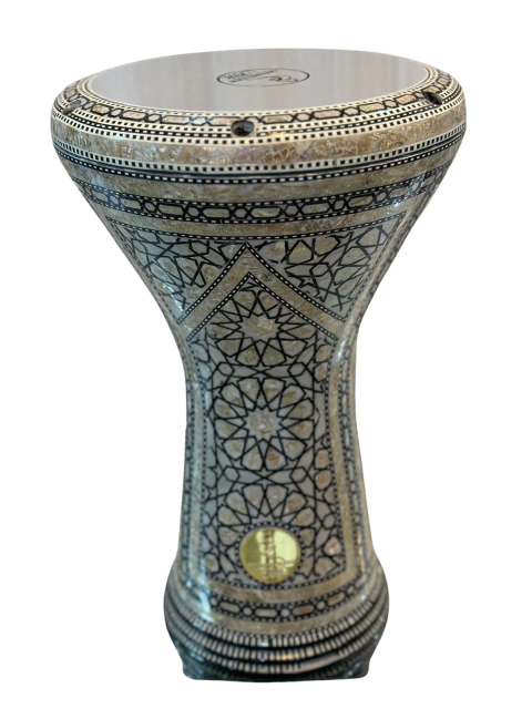 Derbake profissional Gawharet El Fan emblema dourado modelo 3