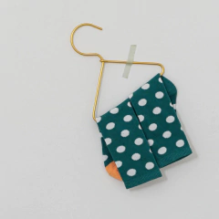 Medias lulú - lunar green & white