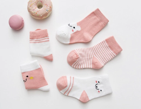 Medias pink bear pack x 5