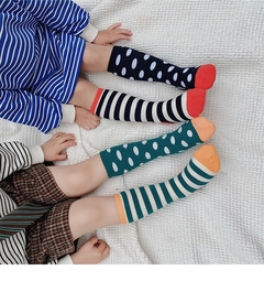 Medias lulú - lunar green & white - comprar online