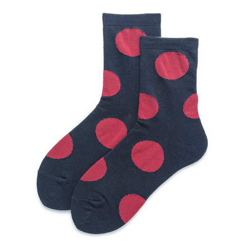 Medias dot crew -black&red
