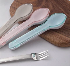 Cubierto travel acero - 3 colores