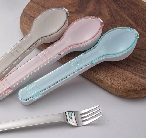 Cubierto travel acero - 3 colores