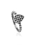 Anel Prata 950 Bolinhas Solitario Gota C/ Zirconia