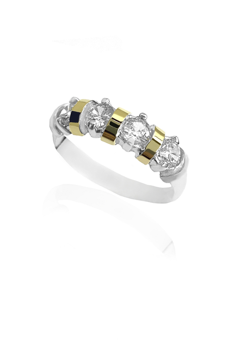 Aparador de Aliança Prata 950 c/ Ouro Maciço
