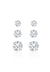 Brinco Trio Zirconia Prata 925