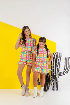 Conjunto Manu xadrez off - comprar online